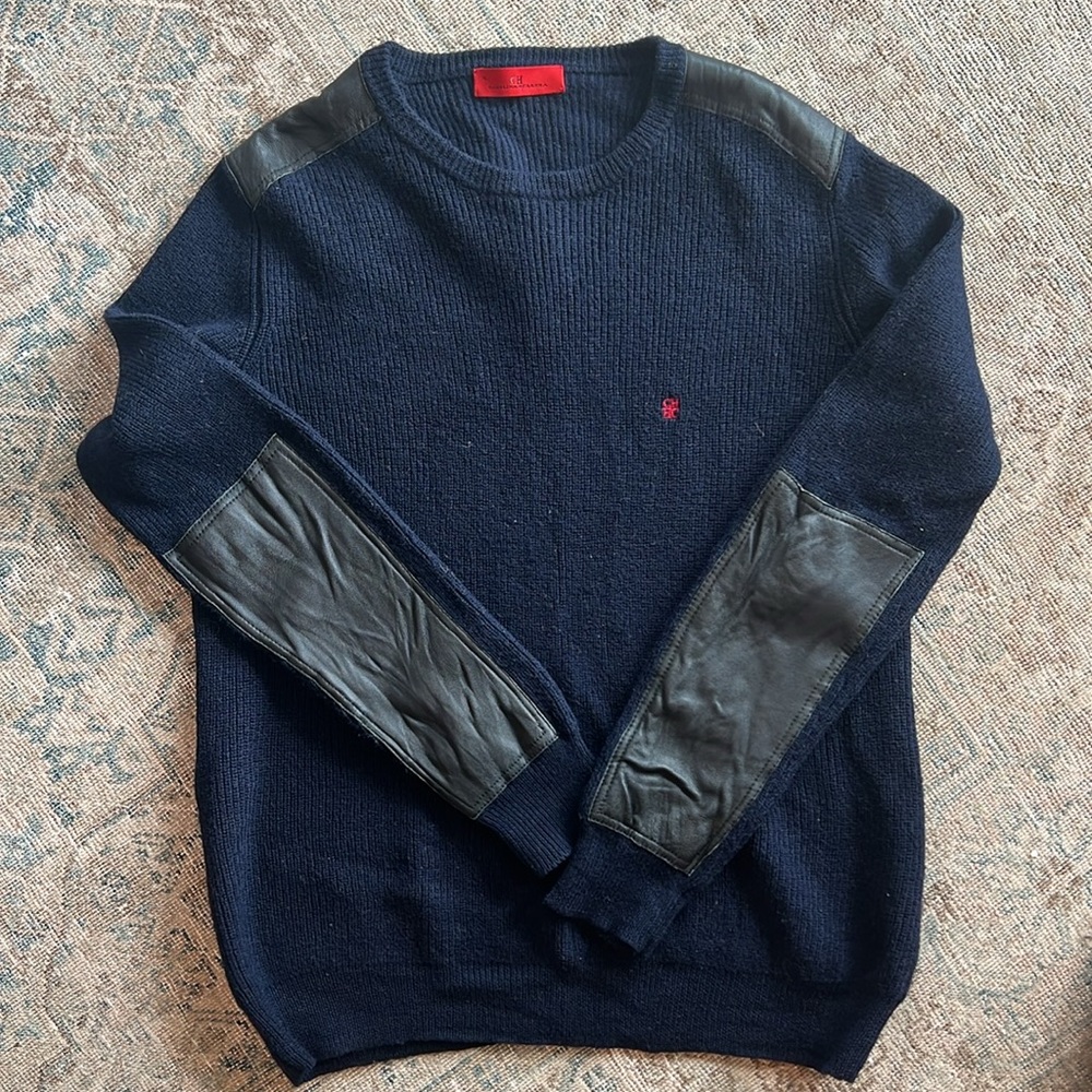 Vintage Carolina Herrera sweater with elbow patches